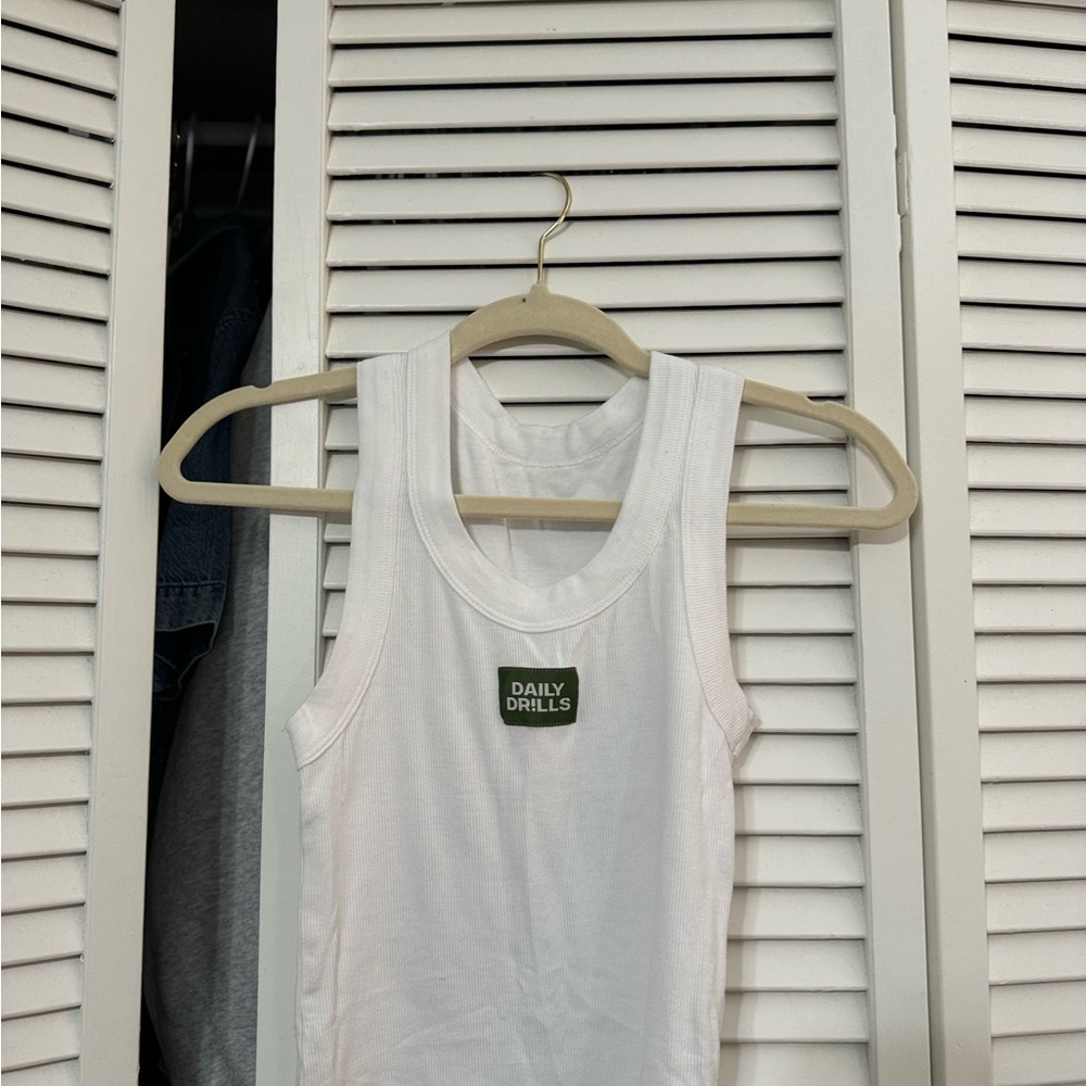 Daily Drills White Tank Top